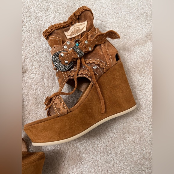 *New* Italian El Vaquero wedge sandals - size EU 36 (US 5.5) - Picture 5 of 7